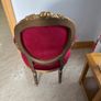 Gold & red velvet chair Image 3