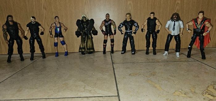 WWE 54 action figures, The 4 wrestlers in the last photo are sold