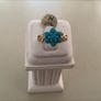 New 9ct Solid Gold Turquoise Cluster Ring Image 2