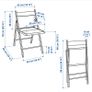 2x Ikea Frosvi folding chairs (white/grey) Image 5