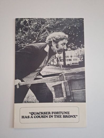 1970 Quackser Fortune Has A Cousin In The Bronx Press Kit/Pressbook Gene Wilder