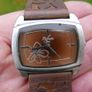 Kahuna Ladies Brown Quartz Watch, Original Beige Leather Strap, Japanese Movt. Image 5