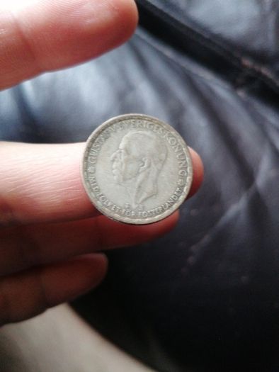 1947 Sweden Silver 1 Krona Coin