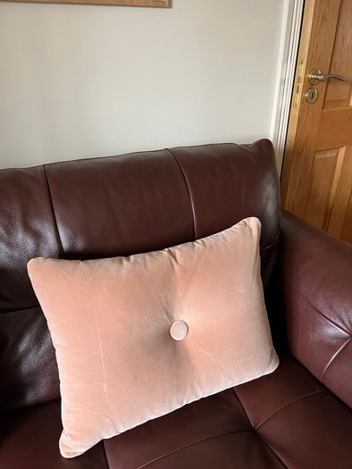 Hay rose colour cushion 45x60cm