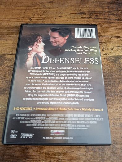 "Defenseless" (1991) DVD - free standard postage