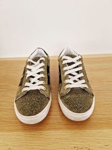 Steve Madden Gold Glitter Sneakers Uk 5.5