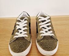 Steve Madden Gold Glitter Sneakers Uk 5.5