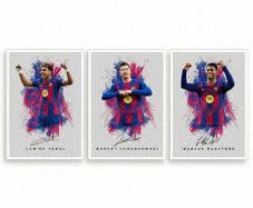 Lamine Yamal Barcelona Signed Photo Poster A4/A3 Print Picture Display Framed Autograph Memorabilia for Football Fans Gift Spain ((A4 Unframed) Yamal Lewandowski Rashford)