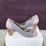 Pink and Grey Bow Tie Heels sz 35 Image 4