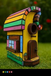 Rainbow Cottage bird house