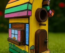 Rainbow Cottage bird house