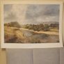Impressionist Landscape Poster.  Large. 80cm Wide X 60cm In Very Good Condition. Ideal for framing . Look well in any pub or restaurant or in home. Image 5