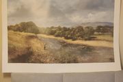 Impressionist Landscape Poster.  Large. 80cm Wide X 60cm In Very Good Condition. Ideal for framing . Look well in any pub or restaurant or in home.