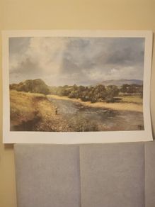 Impressionist Landscape Poster.  Large. 80cm Wide X 60cm In Very Good Condition. Ideal for framing . Look well in any pub or restaurant or in home.
