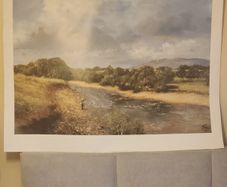 Impressionist Landscape Poster.  Large. 80cm Wide X 60cm In Very Good Condition. Ideal for framing . Look well in any pub or restaurant or in home.