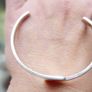 Vintage Sterling Silver 925 Wave Cuff Bangle Hallmarked 10,3g Image 4