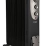 2kW Oil Filled Radiator, 9 Fin Portable Electric Heater - Black, Adjustable Thermostat, Safety Cut-Off, 20 m sq Room Image 2