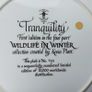 Crown Staffordshire first edition "Tranquility Wildlife in winter" collectors plate by Kevin Platt  no.763 of 10000 Image 3