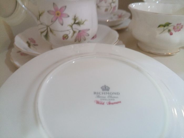 Richmond Bone China 21 piece Tea set 'Wild Anemone'