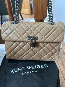 Kurt Geiger Camel quilted leather with padlock