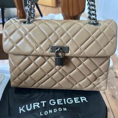 Kurt Geiger Camel quilted leather with padlock