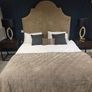 2 x industrial style wooden bedside lockers with 2 x lamps Image 2