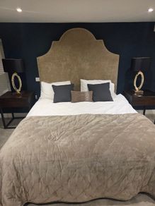 2 x industrial style wooden bedside lockers