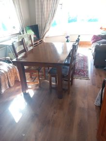 solid wood table & 4 chairs
