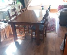 solid wood table & 4 chairs