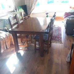 solid wood table & 4 chairs