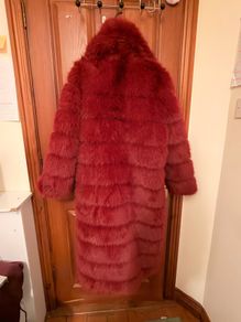 long fur coat.