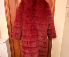 long fur coat.
