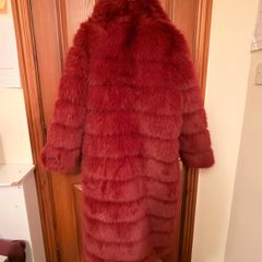 long fur coat.