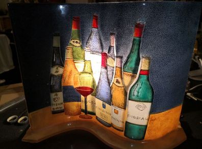 Unique French glass wave lamp