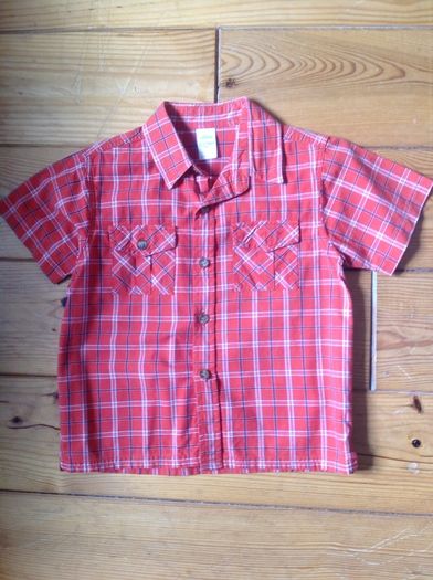 Orange Check Shirt