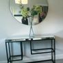 Mirror Console Table with Black Metal Frame Image 2