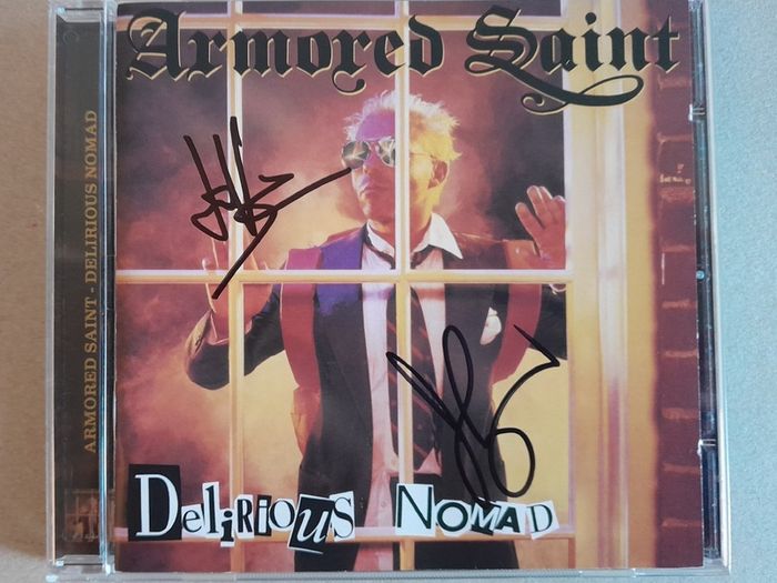 Armored Saint signed CD Delirious Nomad Metal