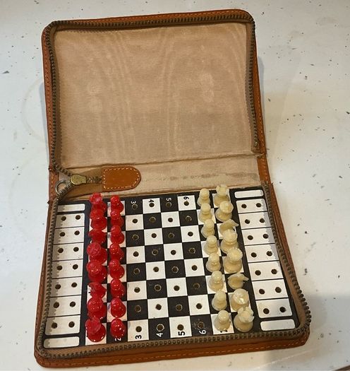 Vintage Travelling Chess Set
