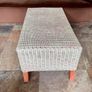Sturdy Versatile Rattan and Bamboo Low Bench Image 6