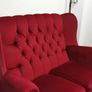 Red velvet sofa Image 2