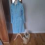 Stunning Maraislise Dress Turquoise/White Houndstooth Size 10 New Unworn Image 2