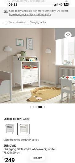 SUNDVIK Ikea changing table