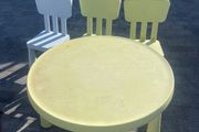 Kids ikea garden table and 3 chairs
