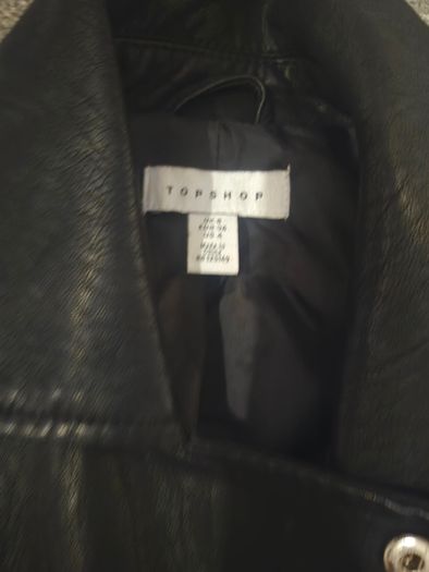 Topshop faux leather biker jacket