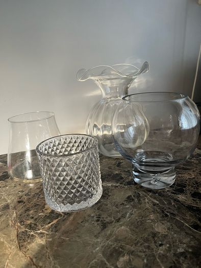 Joblot of glass vases