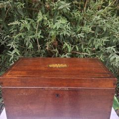 Sheraton Revival Large Mahogany Tea Caddy(Circa 1850)