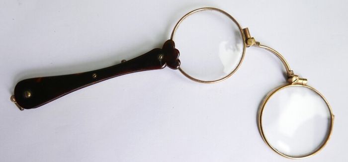 Victorian Rolled Gold Lorgnette: Flip Up Spectacles, Theatre Glasses