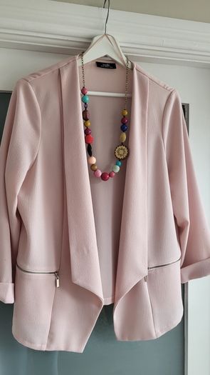 Wallis blush drape jacket Sz 18 (Fit 14-18UK)