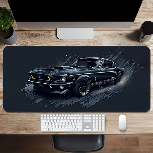 Extended Gaming Mouse Pad Mat - Classic Car Design, Non-Slip Rubber Base, Free viewing