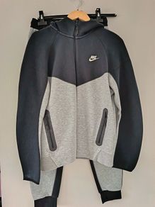Nike tracksuit set (hoodie + joggers) in grey and black colourway.
